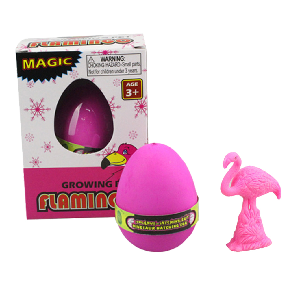 Magic Creativity Growing Flamingo Water Expanding Animal Hatch Pet Eggs Toy Grows 6X Larger