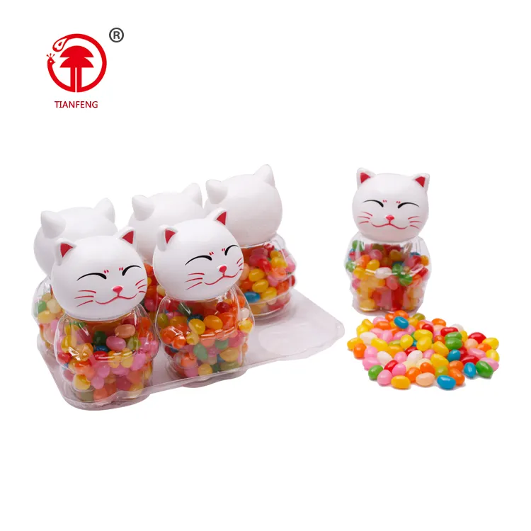 Jelly bean toy candy sweet candy with cartoon cat packing for children