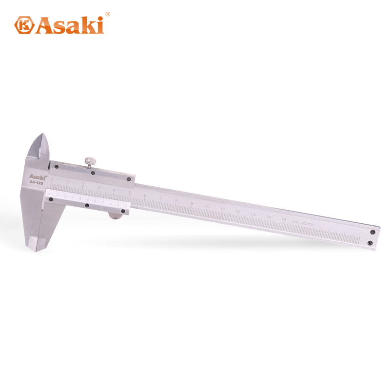 Asaki AK-0119 прочный и простой из закаленной штангенциркуль с нониусом из пластмассы для промышленности