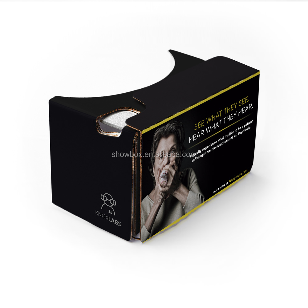 Черный цвет Google cardboard Рождественский подарок играть с свежие мира просмотра комплект 3D виртуальной реальности VR headmounted гарнитура
