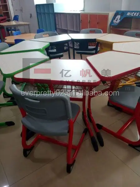 School Chairs And Tables New Design Portable Kindergarten Pre-Primary Smart School Table And Chairs Set