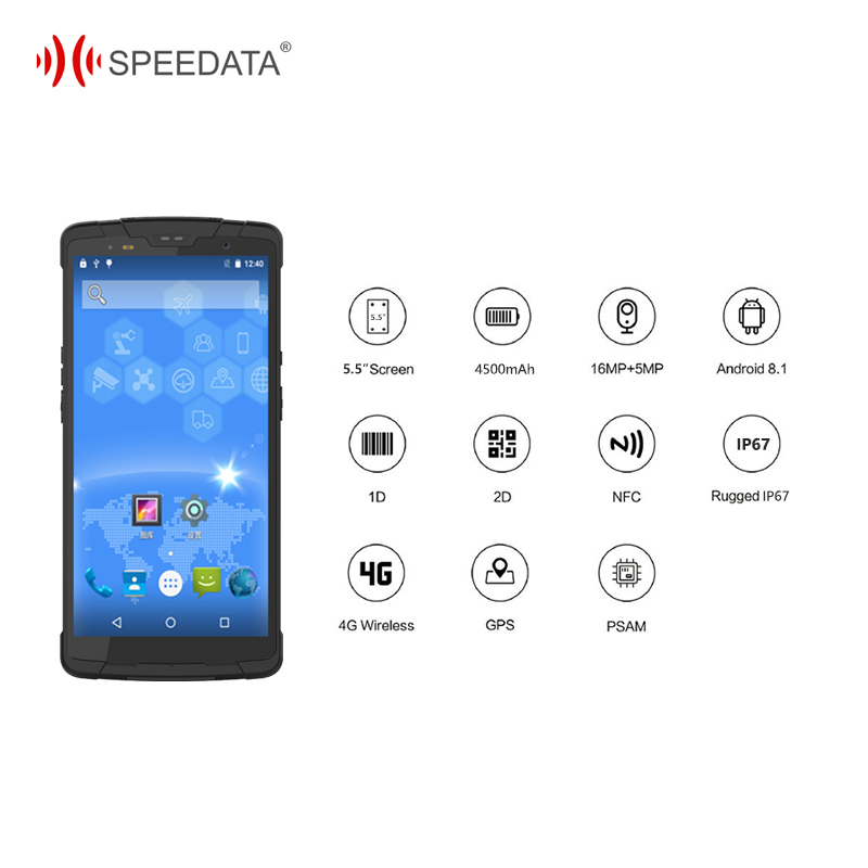 Индивидуальные 4G промышленных КПК android rfid nfc считыватель метр gsm android 134,2 кГц ручной КПК Бесплатная sdk для двери управление доступом