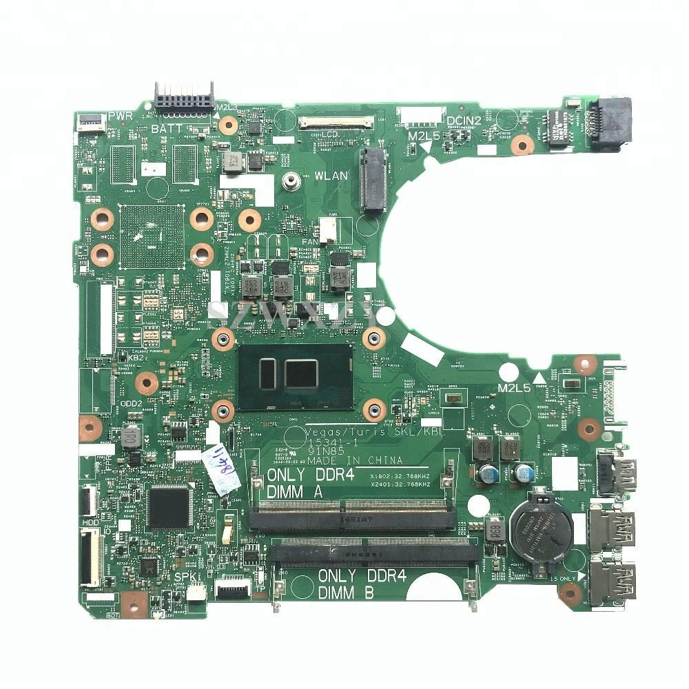For DELL 3567 3568 Serie Laptop Motherboard CN-0DKK57 DKK57 With i5-7200 Processor 15341-1 91N85 DDR4