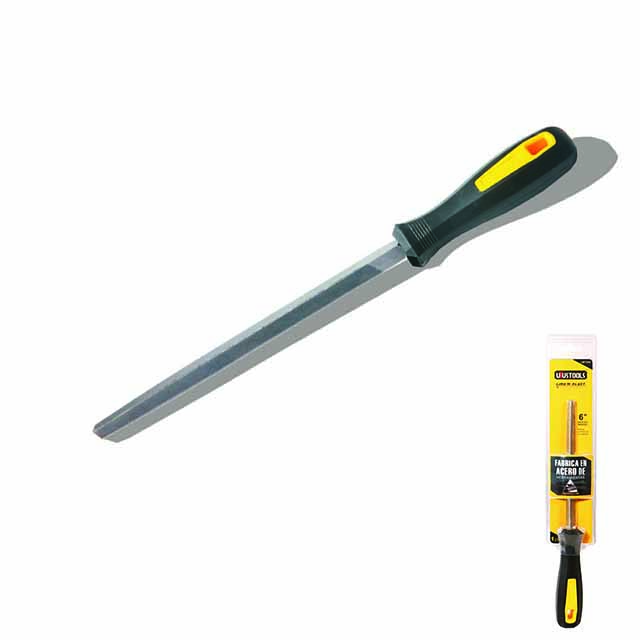 UYUSTOOLS Triangle Steel File With Handle Logo Printed
