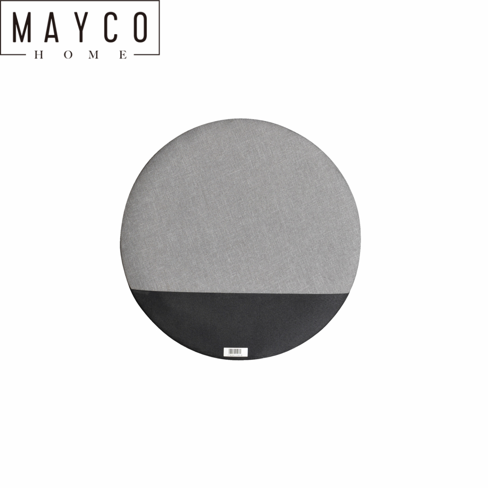 Mayco небольшие декоративные Pin Корк круглый серый и черный бескаркасных льняной доска объявлений с 1 карман