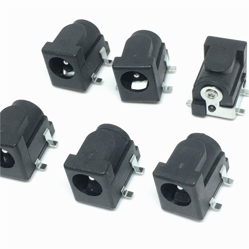 SMD DC-005 DC-050 Разъем питания постоянного тока Разъем DC005 5,5*2,1 мм/5,5*2,5 мм 2,1/2,5 гнездо Круглый иглы черного цвета