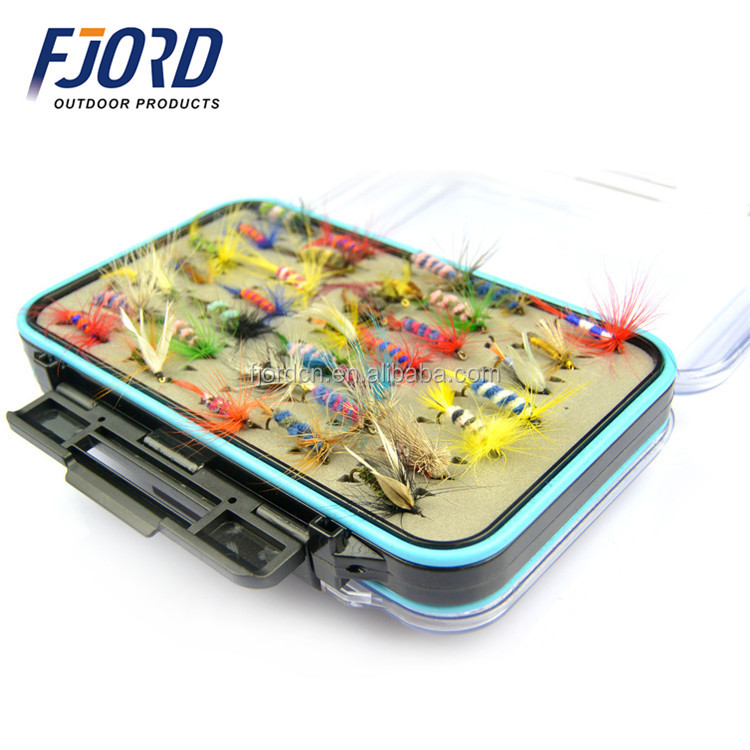 FJORD 64 шт./кор. Fly рыболовные снасти Пластиковые двуликие Fly приманка набор рыболовная приманка коробка