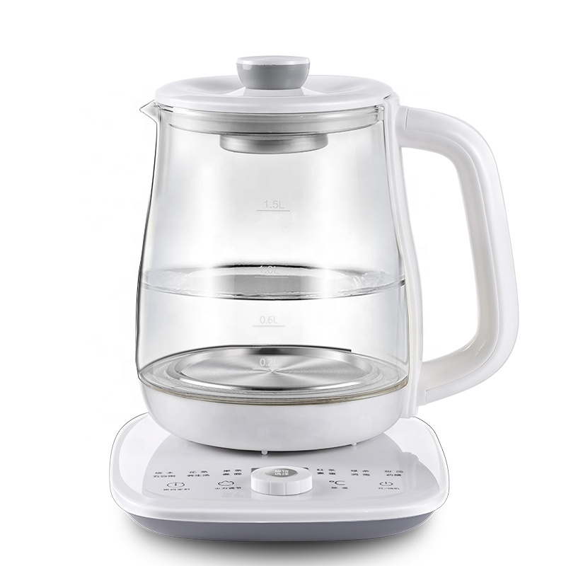Fully Automatic cordless Glass electric kettle 1.5L multifunctional tea kettle Health pot water Kettle with keep warm