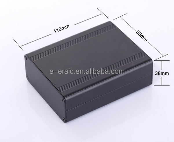 Aluminum heat sink split 88*38*110mm shell aluminum case pcb amp meter DIY box