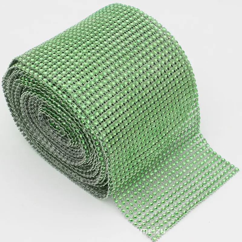 Fashion plastic banding 24 rows mesh rhinestone trimming