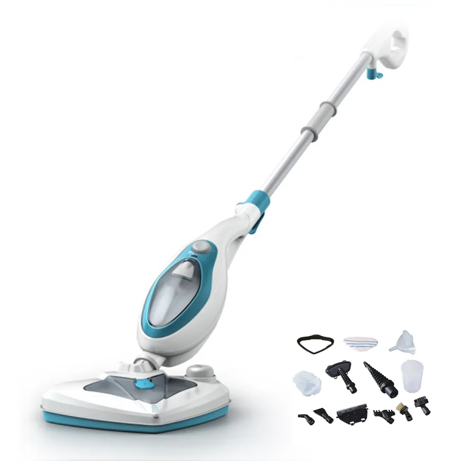 BSCI GMP Factory 1500W Multifunction Electric Steam Mop Carpet Floor Steam Cleaner With Detergent Spray