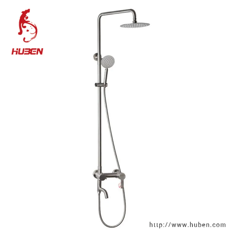 Hot sale 304 stainless steel wall shower faucet bath water mixer tap wholesale