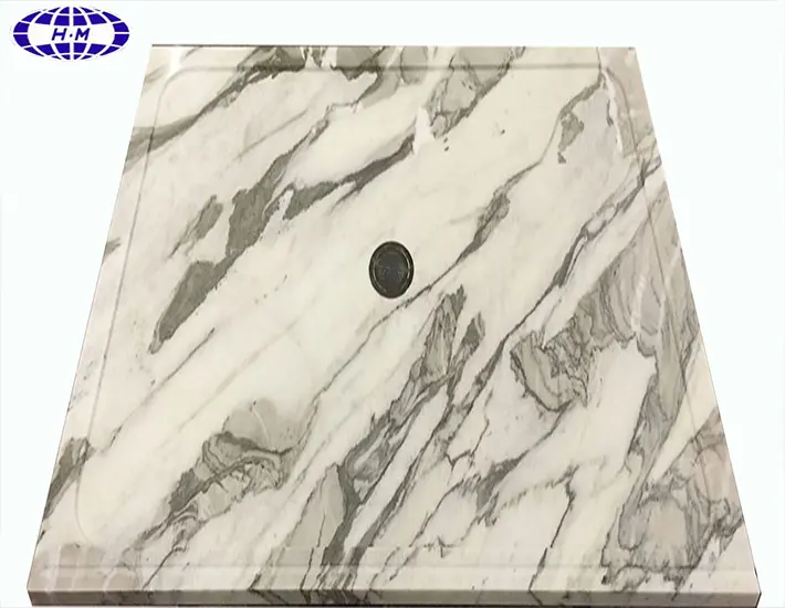 Bathroom 900*900mm marble colored shower tray