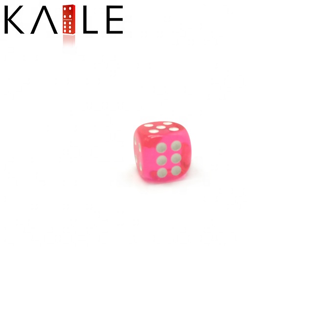 High Quality Pink Dice with Blank Dots Factory