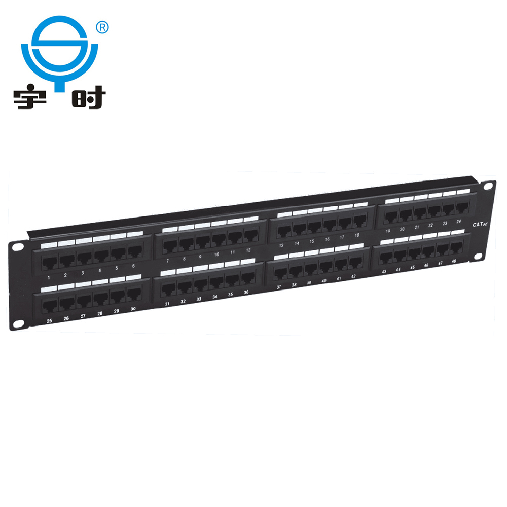 PCB тип 19 дюймов 2u utp 48 портов патч-панель Cat5E/Cat6