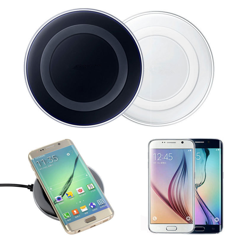 Беспроводное зарядное устройство S6 Qi, зарядное устройство для Samsung Galaxy S9 S8 S7 S6 LG Google Iphone X 8 Plus