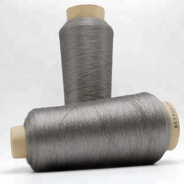 Wholesale top quality metal fiber conductive sewing thread stainless steel complex fiber yarn for electric wire