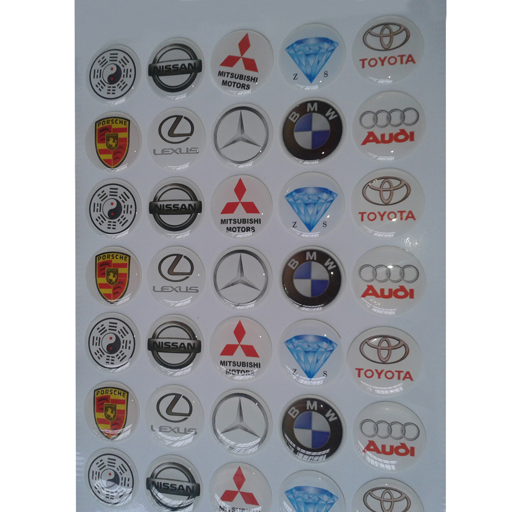 Full colour solvent printing UV resistant and outdoor durable Custom clear epoxy resin sticker