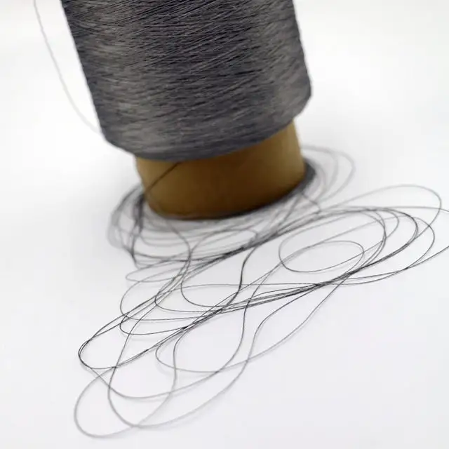 316 Stainless Steel Filament Electrically Conductive Elastic Yarn Metal Conductive Sew Thread Pure Metal Yarn
