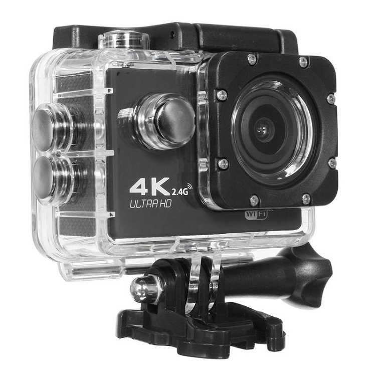 Компактная водоотталкивающая Экшн-камера 4K Wi-Fi со сверхвысоким разрешением Ultra HD, водонепроницаемой экш-камеры 2-дюймовый ЖК-экран 12MP 170 с широкоугольным объективом с углом обзора