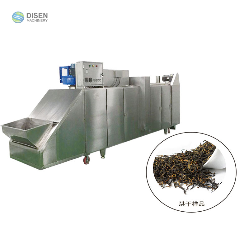 Large continuous food mushroom medicinal herbs black green tea leaf dryer machine