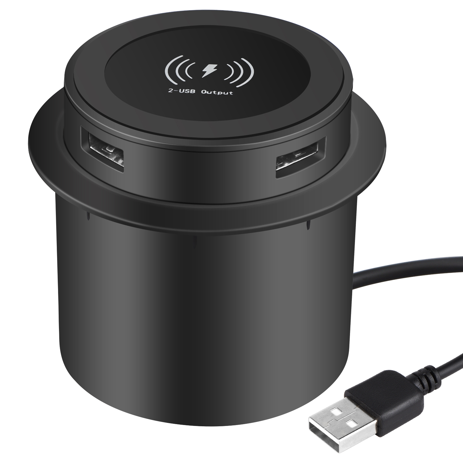 Встроенная настольная USB зарядная станция 15 Вт, беспроводное зарядное устройство