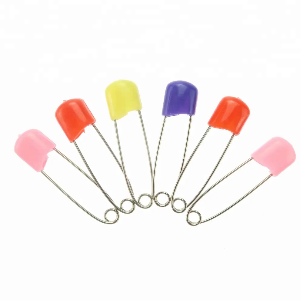 Small size stainless steel plastic baby safety diaper pin