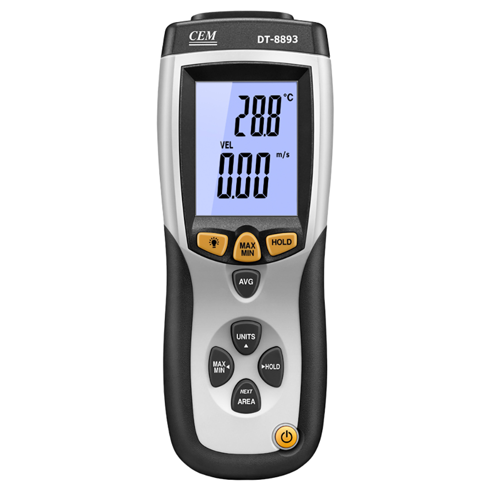 CEM DT-8893 CMM/CFM 0 ~ 30 м/с профессиональный воздушный поток или скорость плюс температура окружающей среды Цифровой ветер скорость измерения устройства
