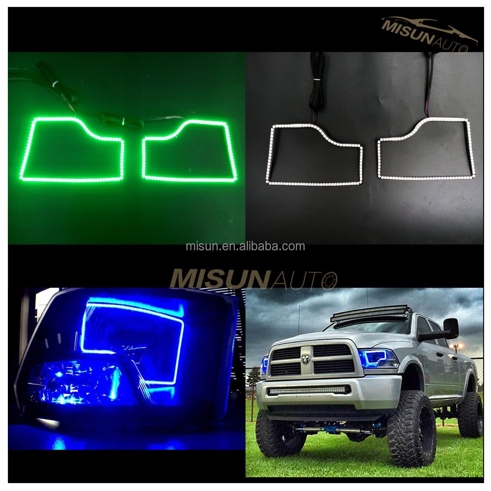 12 В автоматическая светодиодная RGB Angel Eyes ореолы комплект для Dodge Ram Dual