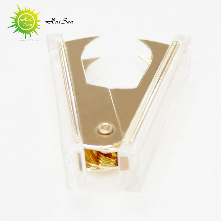 Huisen Clear acrylic Прямая поставка офисных товаров, золотой Съемник скоб, съемник розового золота, дизайнерский степлер, съемник штифтов