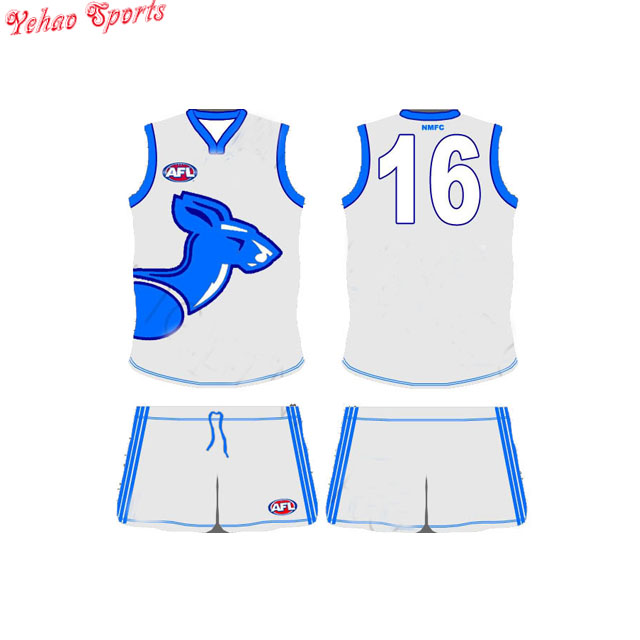 sublimation team sportswear AFL jumper and shorts