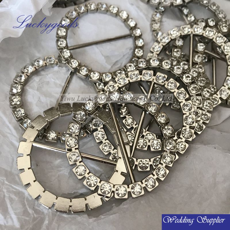 LSZ012 elegant rhinestone chair sash buckle for wedding banquet party favors