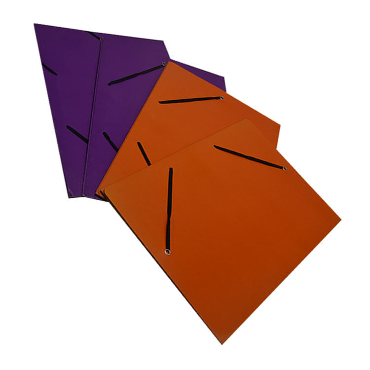 Hot selling paper file folder promotional filing products paper cardboard elastic string file folder