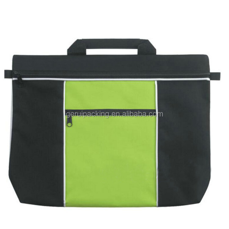 Custom logo 600D Polyester zippered document bag conference bag