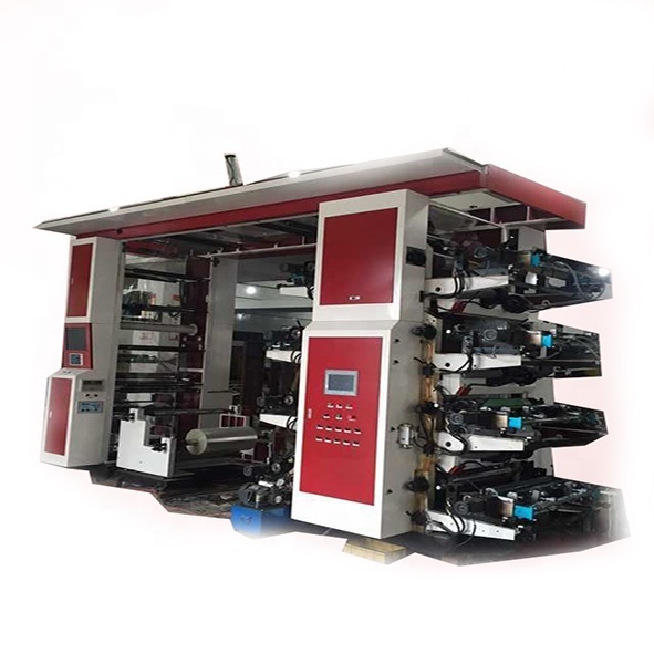 8 Color Stack Type Flexo Printing Machine Non Woven Bag Printing Machine Printers for Paper Bags Provided Letterpress Automatic