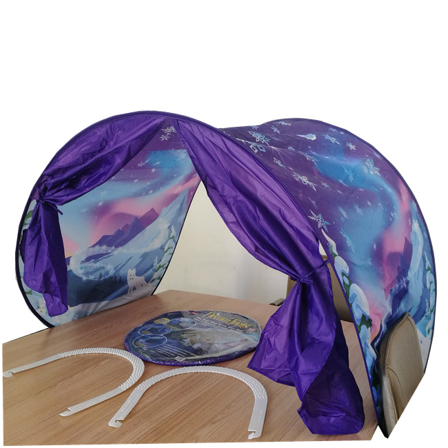 new design single layer pop up dream star tent with light bed tent