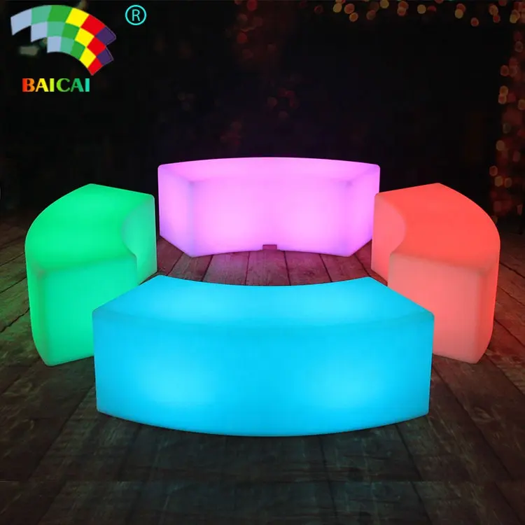 New style R.G.B 16 colors changing led light chair / led glowing chair / light cube seat