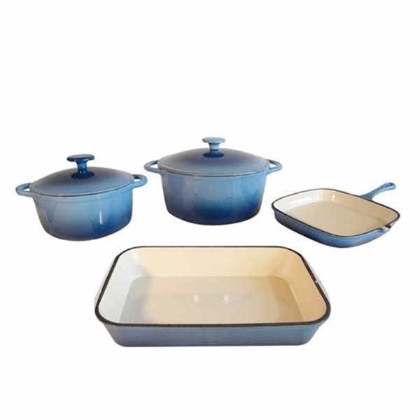 3pcs iron color decal enamel cookware