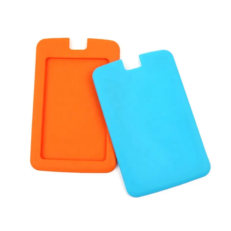 Silicone ID Badge Holder with Lanyard Heavy Duty Name Tag Card Business Card Holder