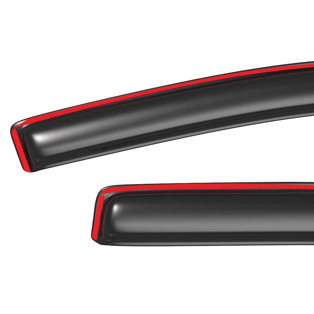 Car Window Deflector In-Channel Rain Guards Side Window Visors For Toyota Tacoma Universal 2016-2018 4Pcs Black Vint Visor