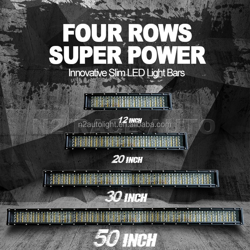 N2 2017 лучшее качество IP68 12 ''светодиодный внедорожник light bar 120w 4 ряда для Can Am Defender