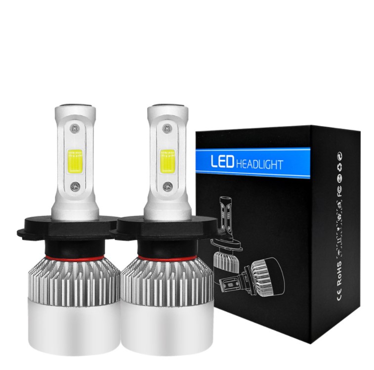 Все в одном LED H4 фары S2 3-х сторон 8000LM автомобиля H7 светодиодные лампы фар автомобиля противотуманные H4