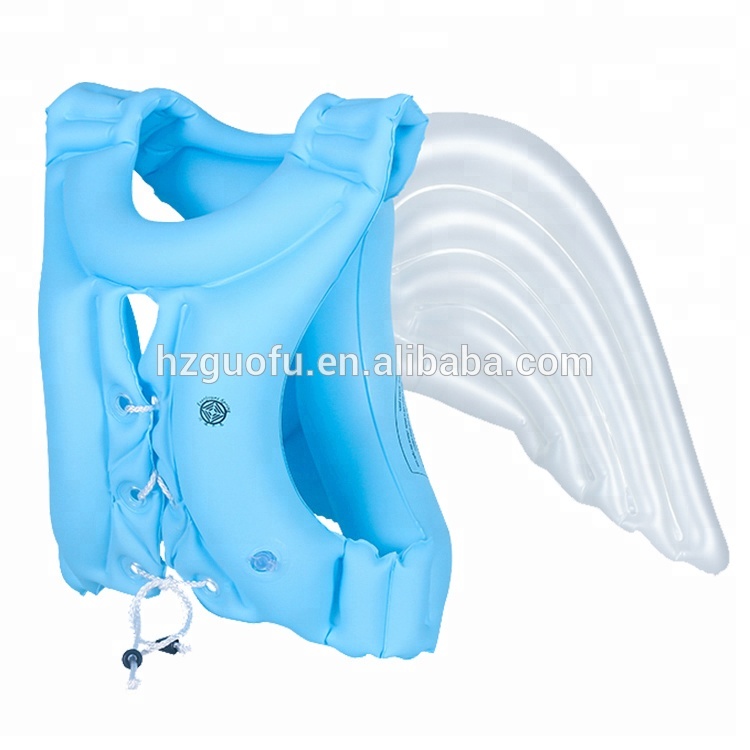 Стильная надувная плавательная куртка Angel Wings, тренировочный жилет для плавания в воде для взрослых и детей