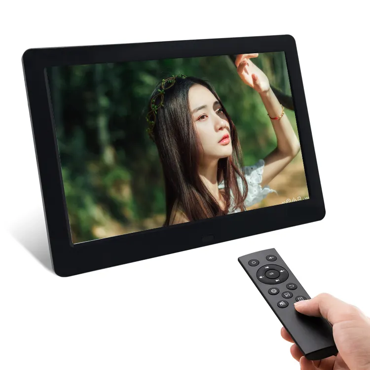 Mp3 mp4 video player 10 inch screen auto-loop digital photo frame for retail POP display