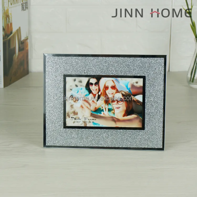 Jinnhome высокое качество хорошая память стекло фото рамка Блеск Фото Рамка семья фото рамка