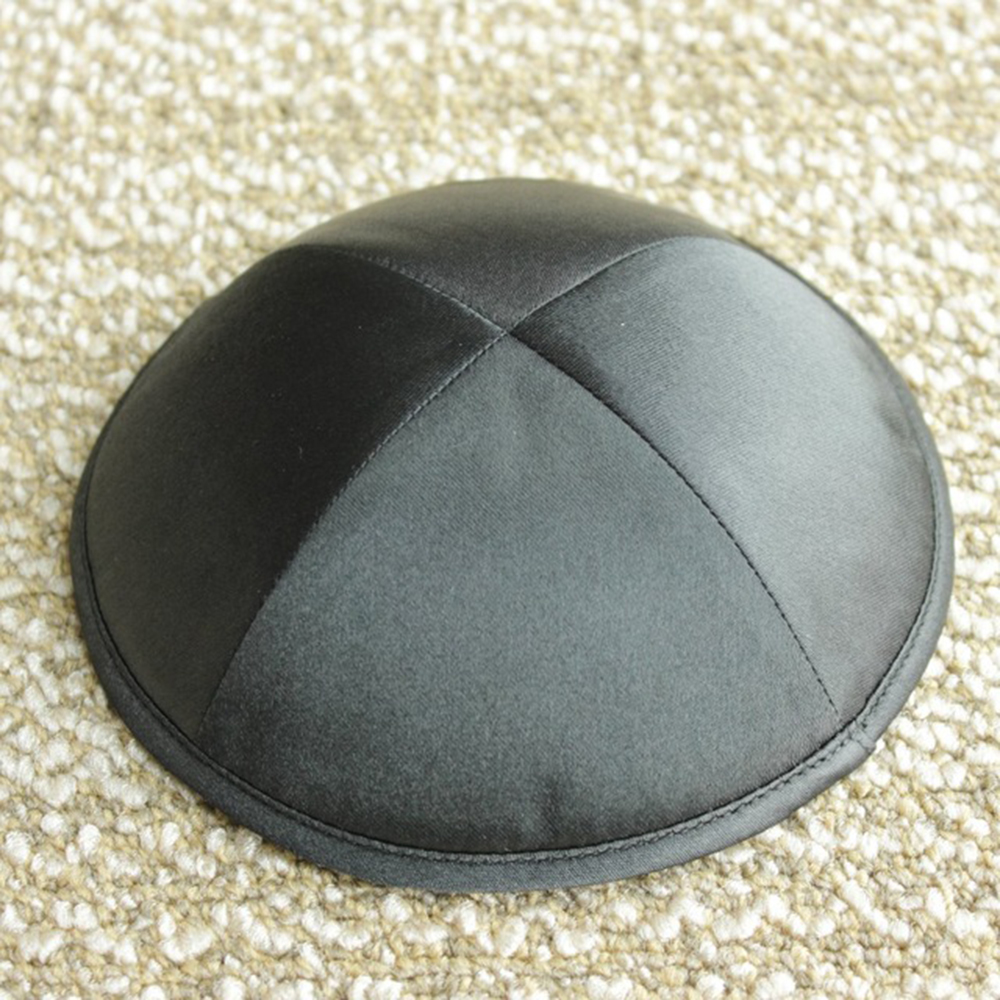 Оптовая торговля Обычная сатиновая kippot еврейской ермолке кипа Kippot шапочки с вышивкой и принтом свой собственный логотип