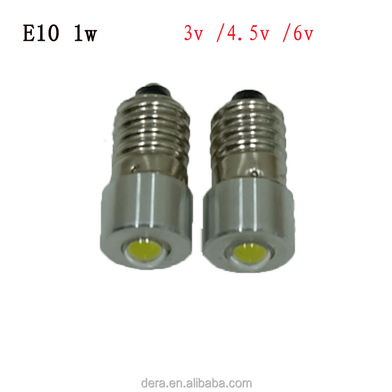 Светодиодный фонарик E10, 1 Вт, 3 в, 4,5 в, 6 в