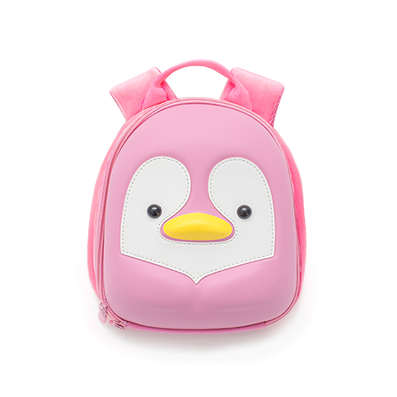 SUPERCUTE Mini EVA PU Safety Harness kids backpack animal, hardshell kids school Penguin backpack
