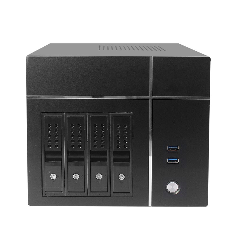 Корпус для пк Mini itx NAS 4 bay, в наличии, корпус для хранения Micro ATX PSU
