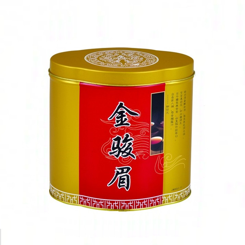 Hot sale metal materials round shape printing tea packaging box